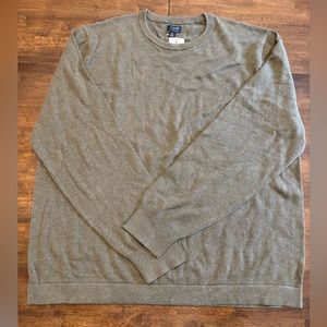 NWT Men’s JCrew Green Cotton Long Sleeve Sweater